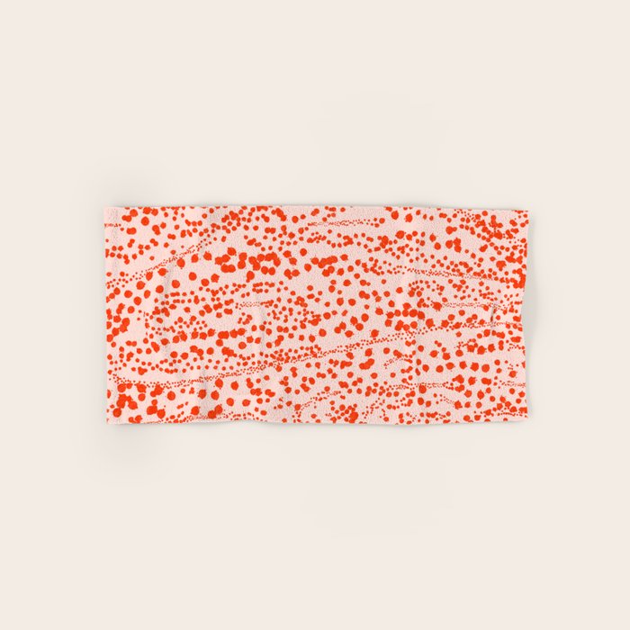 Abstract Ink Blot Strata Pattern in Persimmon Orange Bath Towel Gallery Image 1