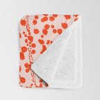 Abstract Ink Blot Strata Pattern in Persimmon Orange Throw Blanket Gallery Image 3