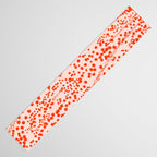 Abstract Ink Blot Strata Pattern in Persimmon Orange Table Runner Gallery Image 3