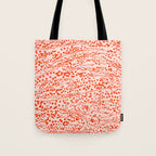 Abstract Ink Blot Strata Pattern in Persimmon Orange Tote Bag Gallery Image 1