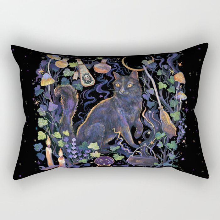 Black Cat Rectangular Pillow Gallery Image 2