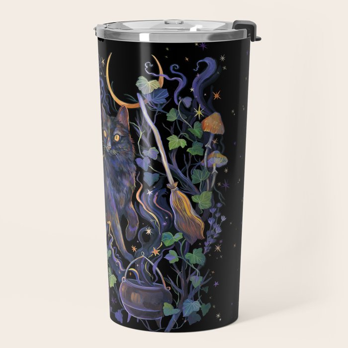 Black Cat Travel Mug Gallery Image 2