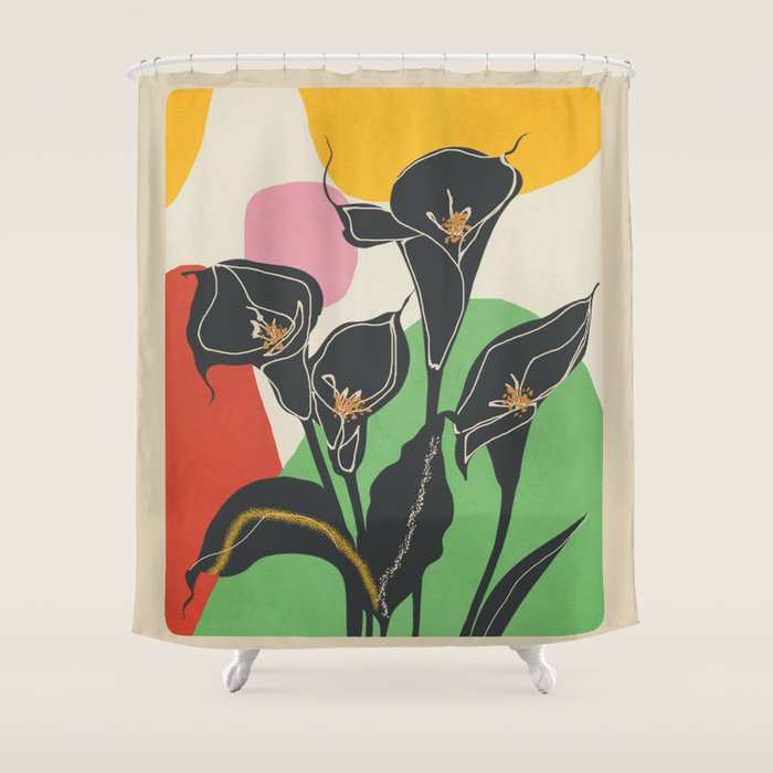 Modern Calla Harmony Shower Curtain Gallery Image 1