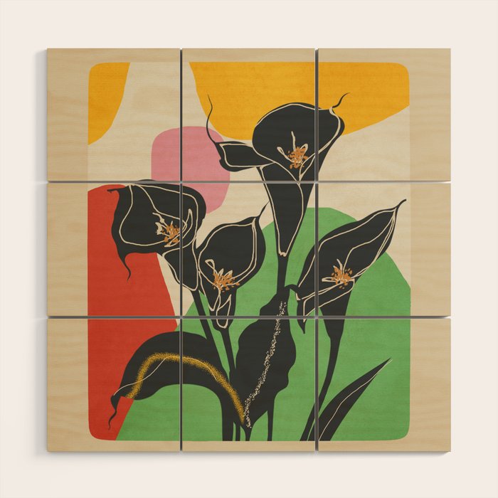 Modern Calla Harmony Wood Wall Art Gallery Image 1