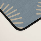 Boho Summer Sun Pattern XVII Blue and Beige Desk Mat Gallery Image 4