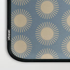 Boho Summer Sun Pattern XVII Blue and Beige Laptop Sleeve Gallery Image 3