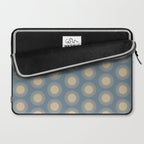 Boho Summer Sun Pattern XVII Blue and Beige Laptop Sleeve Gallery Image 2