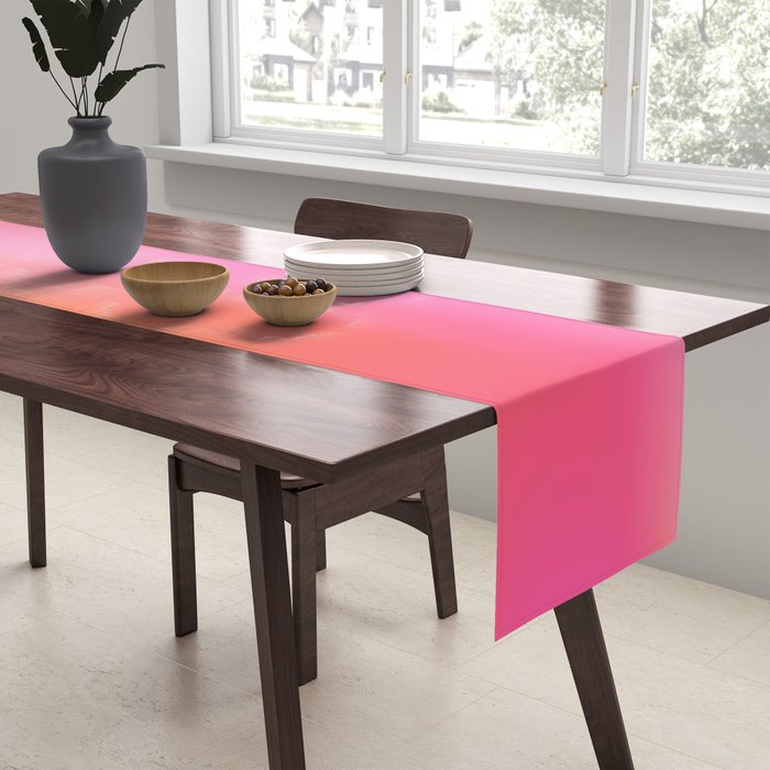 Pink and. Orange gradient colours inspiration Table Runner Gallery Image 2
