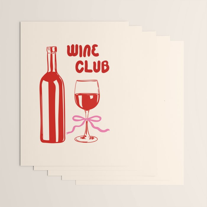 Wine Club Coquette Wrapping Paper Gallery Image 3