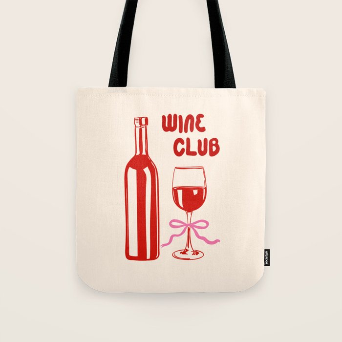 Wine Club Coquette Tote Bag Gallery Image 1