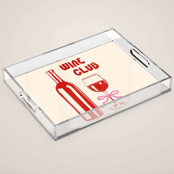 Wine Club Coquette Acrylic Tray Gallery Image 1