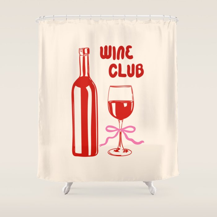 Wine Club Coquette Shower Curtain Gallery Image 1