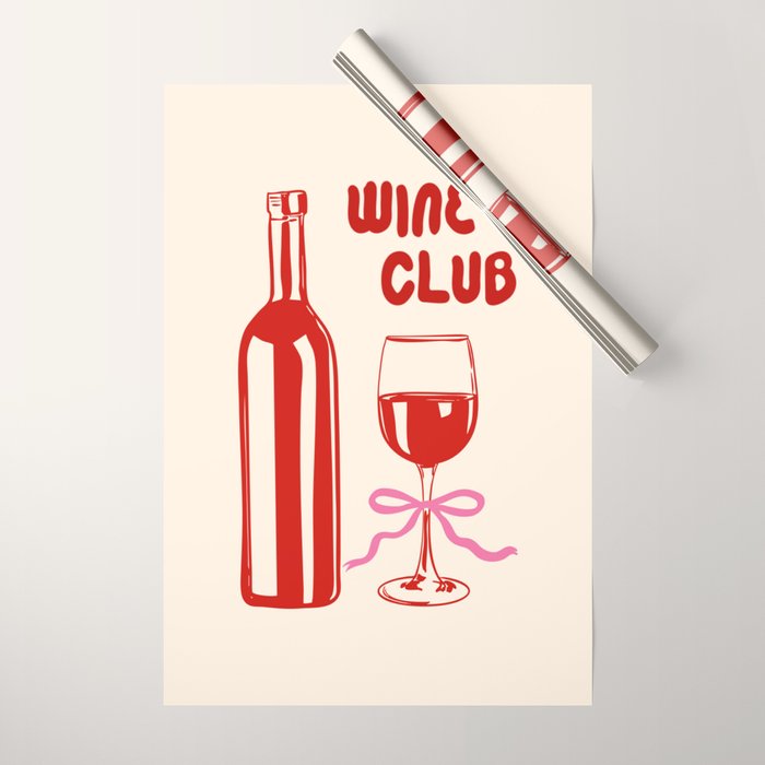 Wine Club Coquette Wrapping Paper Gallery Image 1