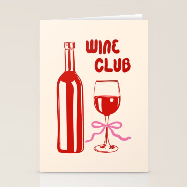 Wine Club Coquette Stationery Card Gallery Image 2