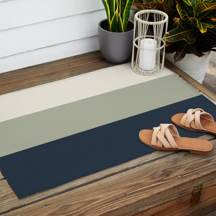 Sage Navy Outdoor Rug Gallery Image 2