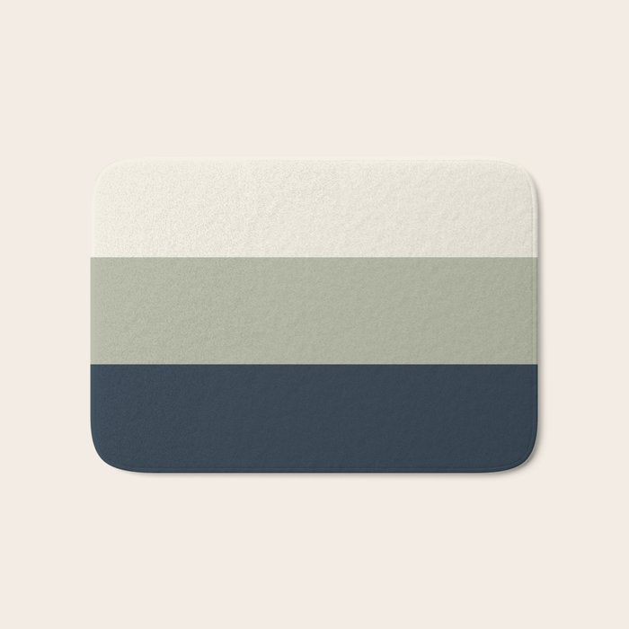 Sage Navy Bath Mat Gallery Image 1