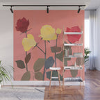 Red and Yellow Roses Wall Mural Gallery Image 1