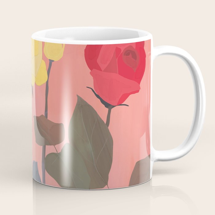 Red and Yellow Roses Coffee Mug Gallery Image 1