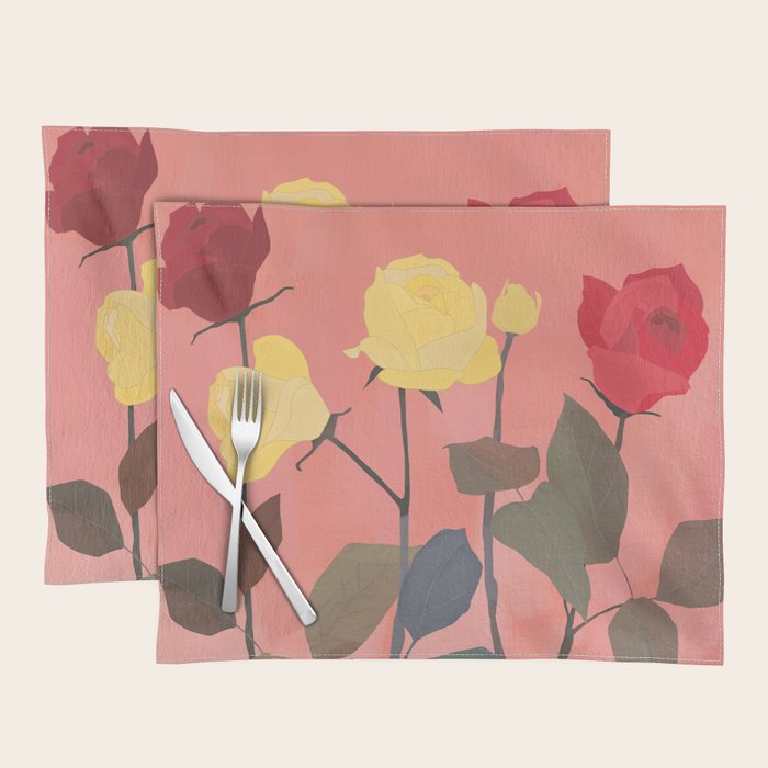 Red and Yellow Roses Placemat Gallery Image 1