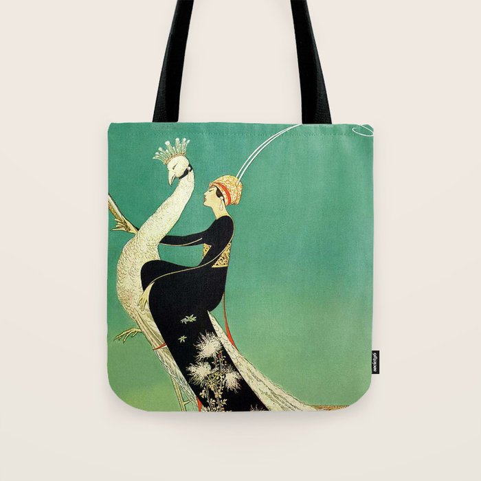 Vintage Magazine Cover - Peacock Tote Bag Gallery Image 1