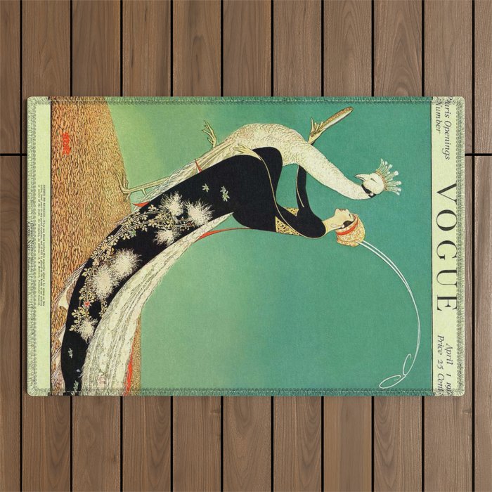 Vintage Magazine Cover - Peacock Outdoor Rug Gallery Image 1
