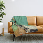 Vintage Magazine Cover - Peacock Throw Blanket Gallery Image 1