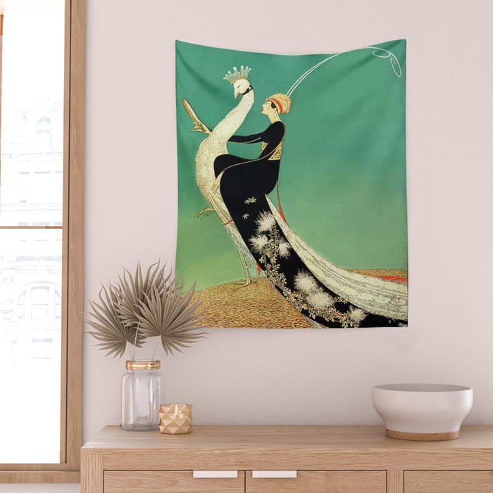 Vintage Magazine Cover - Peacock Wall Tapestry Gallery Image 2