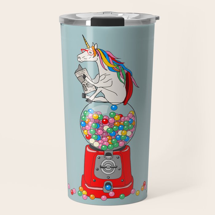 Unicorn Gumball Poop Travel Mug Gallery Image 1
