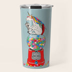 Unicorn Gumball Poop Travel Mug Gallery Image 1