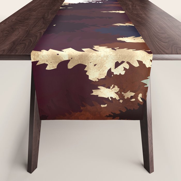 Autumn Forest Sunset Table Runner Gallery Image 1