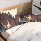 Autumn Forest Sunset Pillow Sham Gallery Image 2