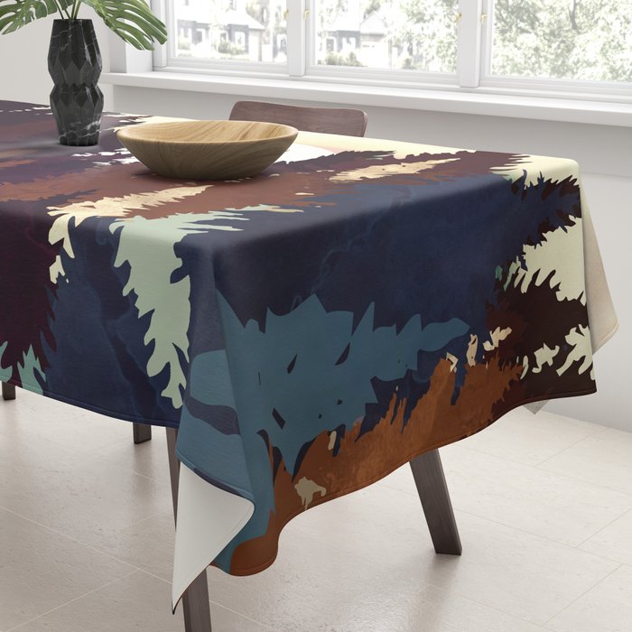 Autumn Forest Sunset Tablecloth Gallery Image 3
