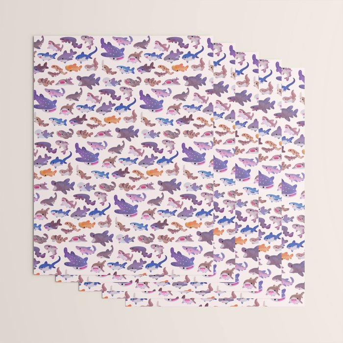 Shark day - pastel Wrapping Paper Gallery Image 3