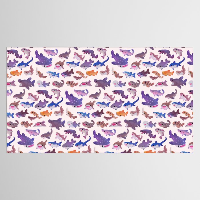Shark day - pastel Tablecloth Gallery Image 2