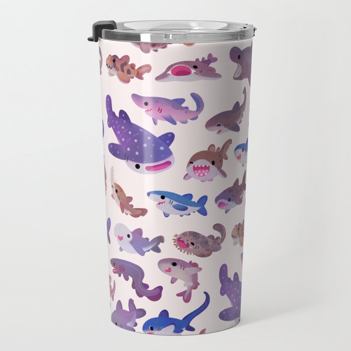 Shark day - pastel Travel Mug Gallery Image 3
