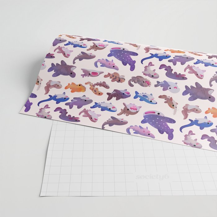 Shark day - pastel Wrapping Paper Gallery Image 2
