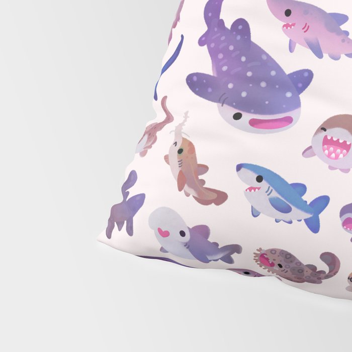 Shark day - pastel Pillow Sham Gallery Image 4