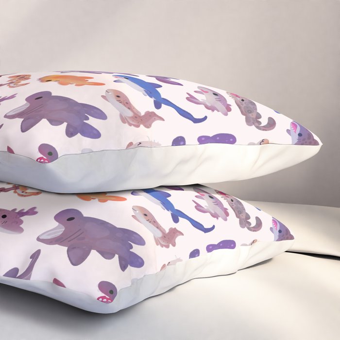 Shark day - pastel Pillow Sham Gallery Image 3