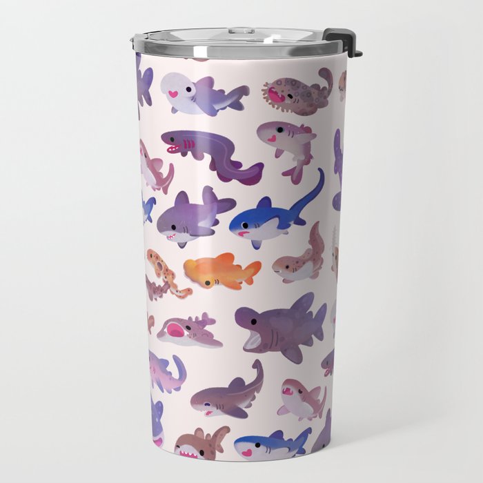 Shark day - pastel Travel Mug Gallery Image 2