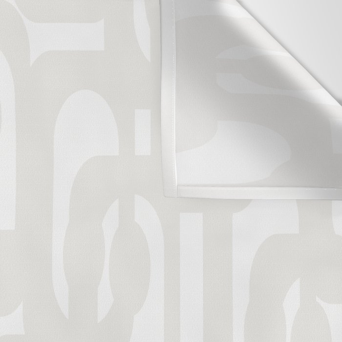White Mid Century Modern Loop Pattern Wall Tapestry Gallery Image 3