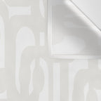 White Mid Century Modern Loop Pattern Wall Tapestry Gallery Image 3