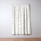 White Mid Century Modern Loop Pattern Window Curtain Gallery Image 3