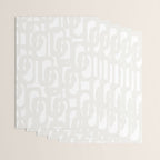White Mid Century Modern Loop Pattern Wrapping Paper Gallery Image 3