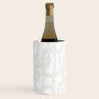 White Mid Century Modern Loop Pattern Wine Chiller Gallery Image 3