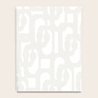 White Mid Century Modern Loop Pattern Notebook Gallery Image 4