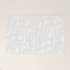 White Mid Century Modern Loop Pattern Welcome Mat Gallery Image 1