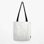 White Mid Century Modern Loop Pattern Tote Bag Gallery Image 2