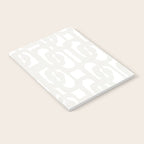 White Mid Century Modern Loop Pattern Notebook Gallery Image 2