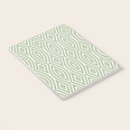 Decorative Boho Geo Pattern, Sage Green and White Notebook Gallery Image 3