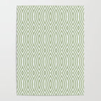 Decorative Boho Geo Pattern, Sage Green and White Poster Gallery Image 4